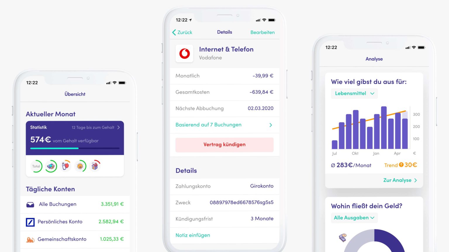 Finanzen organisieren, leicht gemacht 20 Finanzguru-App-Test-Screens