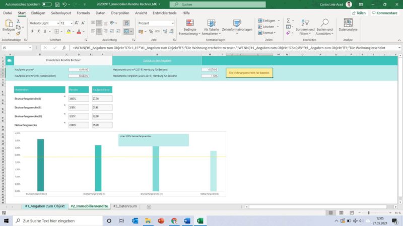 Immobilien-Rendite-Rechner: Kostenlose Excel Vorlage